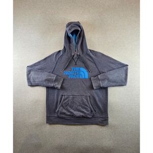 The North Face Hoodie Men's Large Gray Blue‎ Sweatshirt Logo Pullover Gorpcore